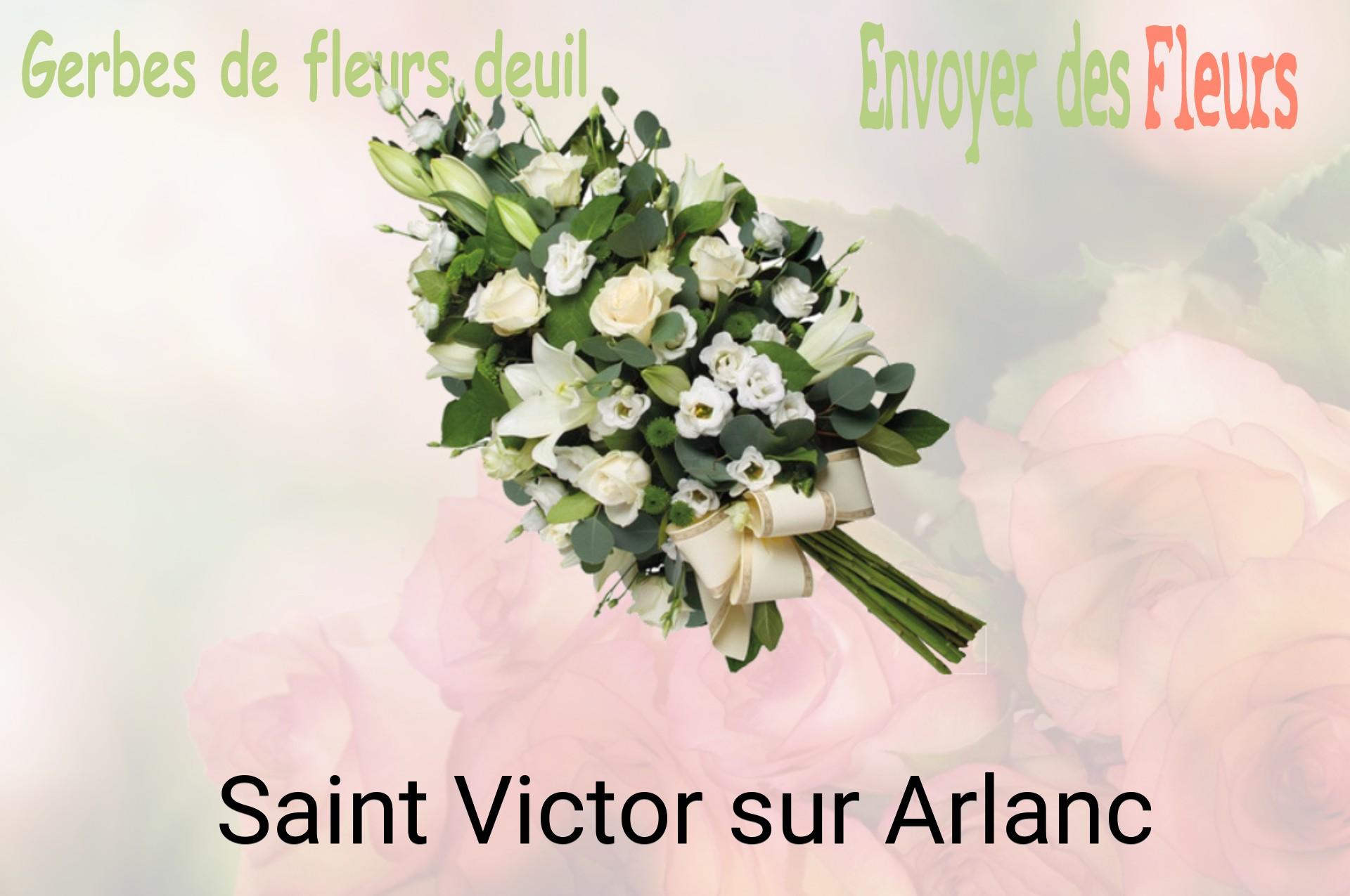 Gerbe de fleurs de deuil livrée à Saint-Victor-sur-Arlanc